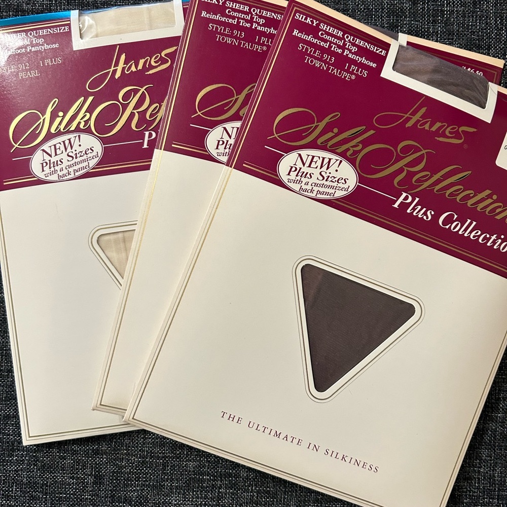 Vintage Control Top Pantyhose-3 Pairs